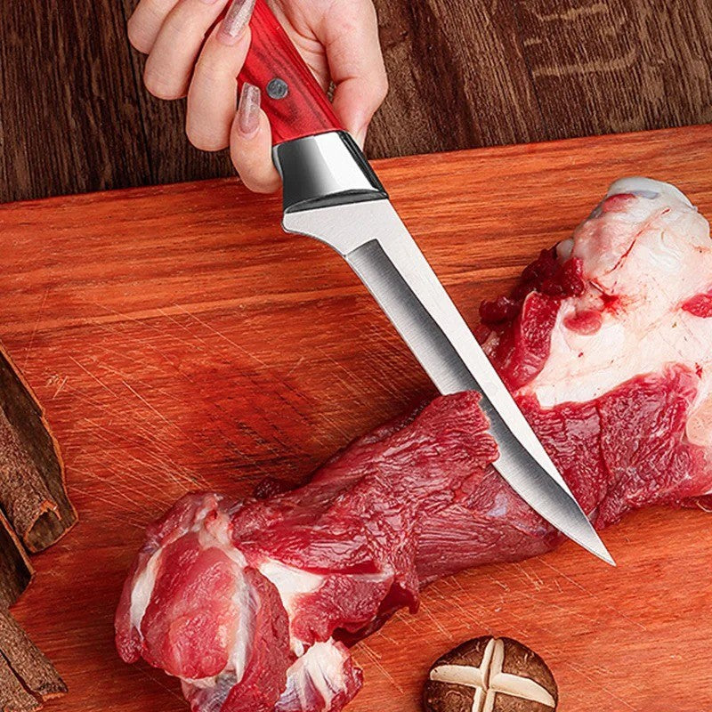 Faca de desossa de aço inoxidável, faca de cozinha, cutelo, carne, frutas, pei