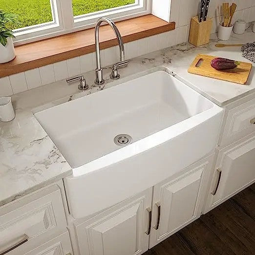 Pia de cerâmica americana retrô, pia de bancada, pia grande embutida de cozinh