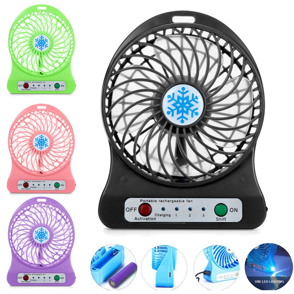 Mini pequeno ventilador de carregamento usb portátil dormitório escritório pe