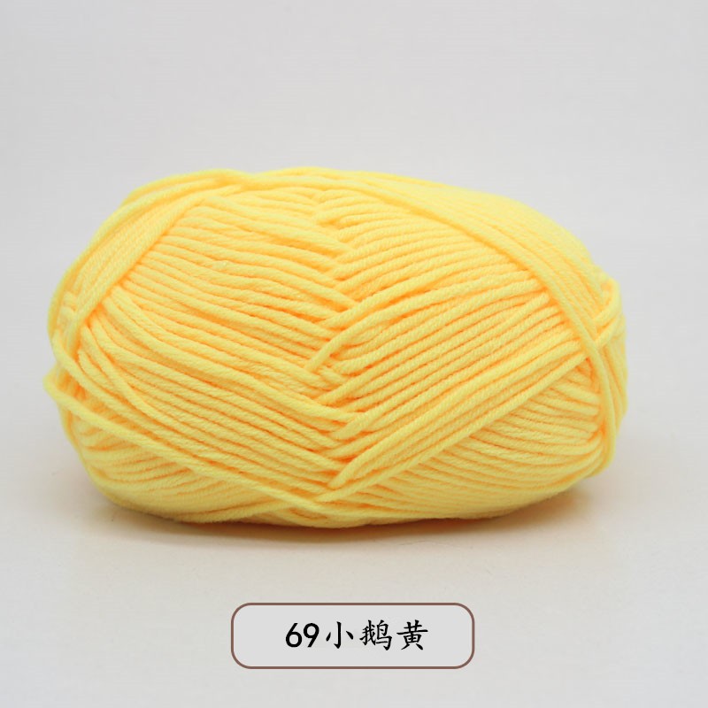 40-50 g/conjunto 4 camadas de algodão de leite (80%) fio de tricô bordado ting
