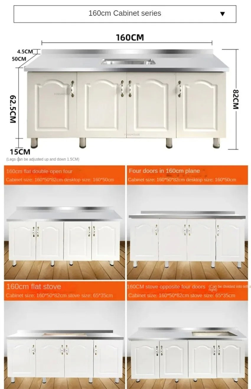 Pias de cozinha modernas de aço inoxidável, pia de lavar louça, armário de c