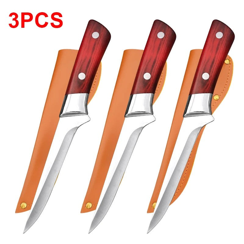 Faca de desossa de aço inoxidável, faca de cozinha, cutelo, carne, frutas, pei