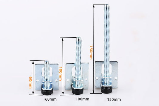 Pernas de mesa de metal, 4 unidades, 60/100/150mm, nivelamento de pés, parafuso