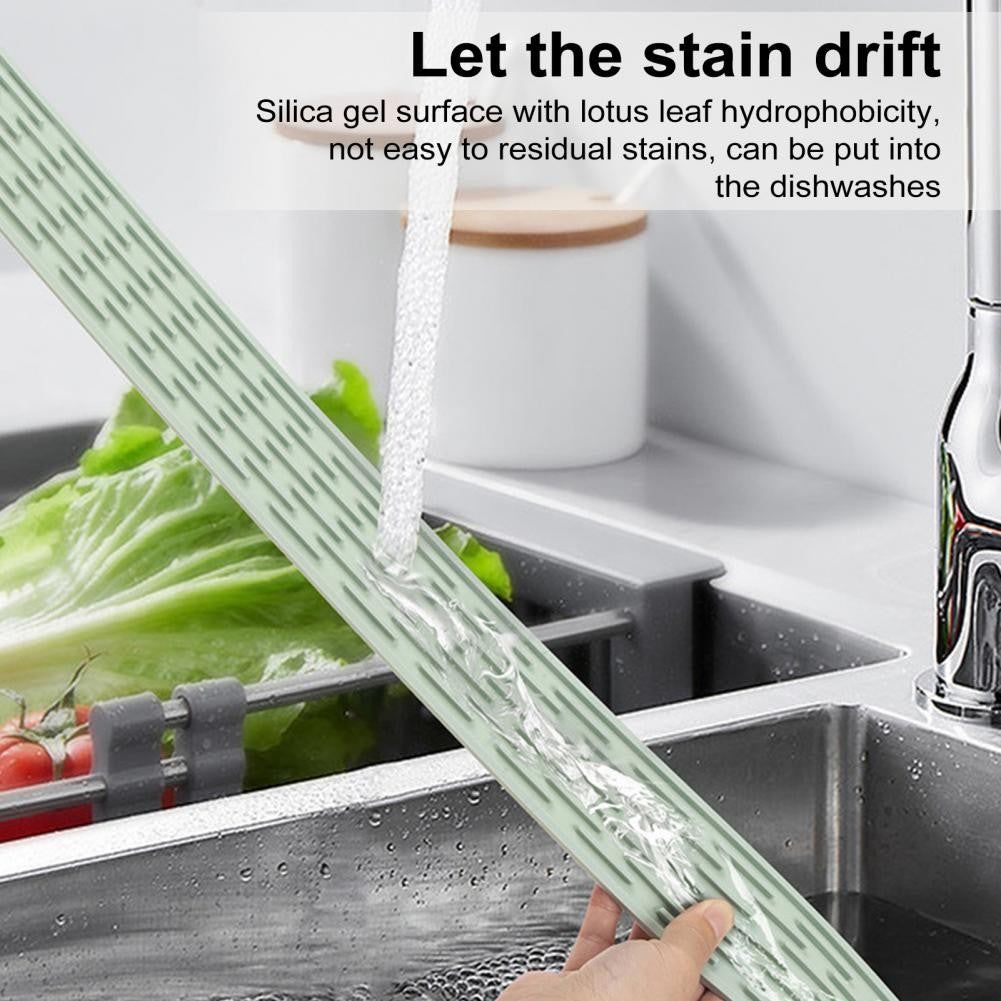 Almofada de drenagem retangular de silicone, tapete de superfície superior para