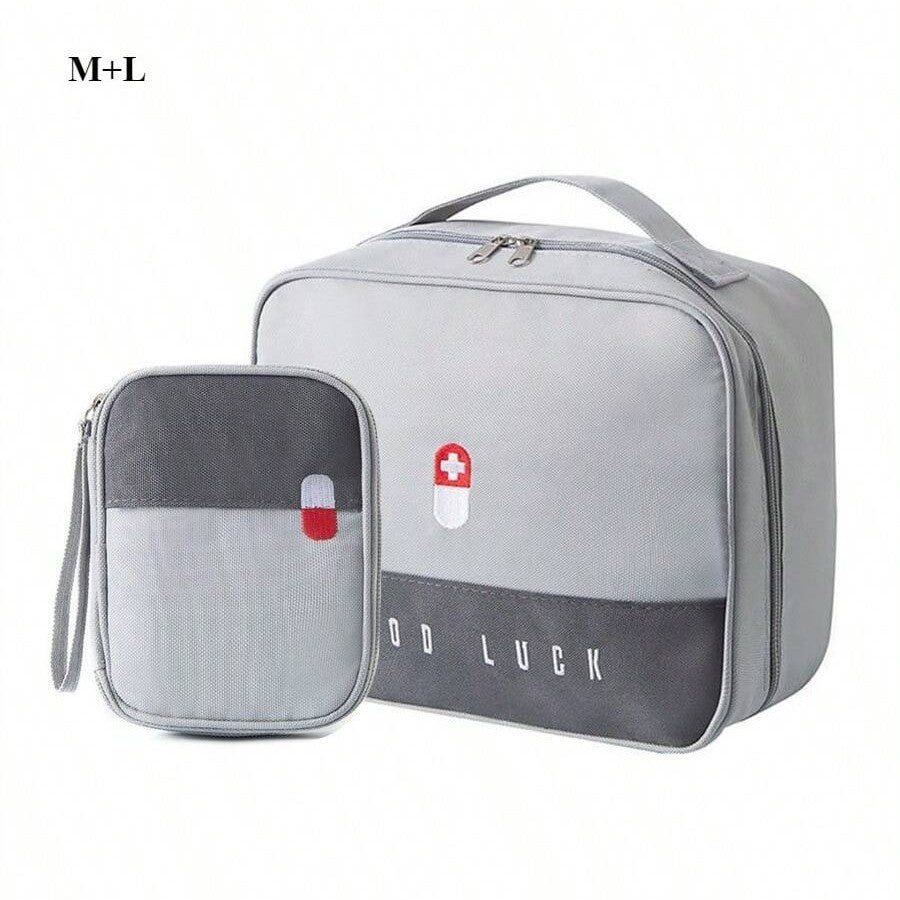 Bolsa médica portátil para viagem, kit de primeiros socorros à prova d'água, grande capacidade, organizador de armazenamento de medicamentos, bolsa de emergência para acampamento