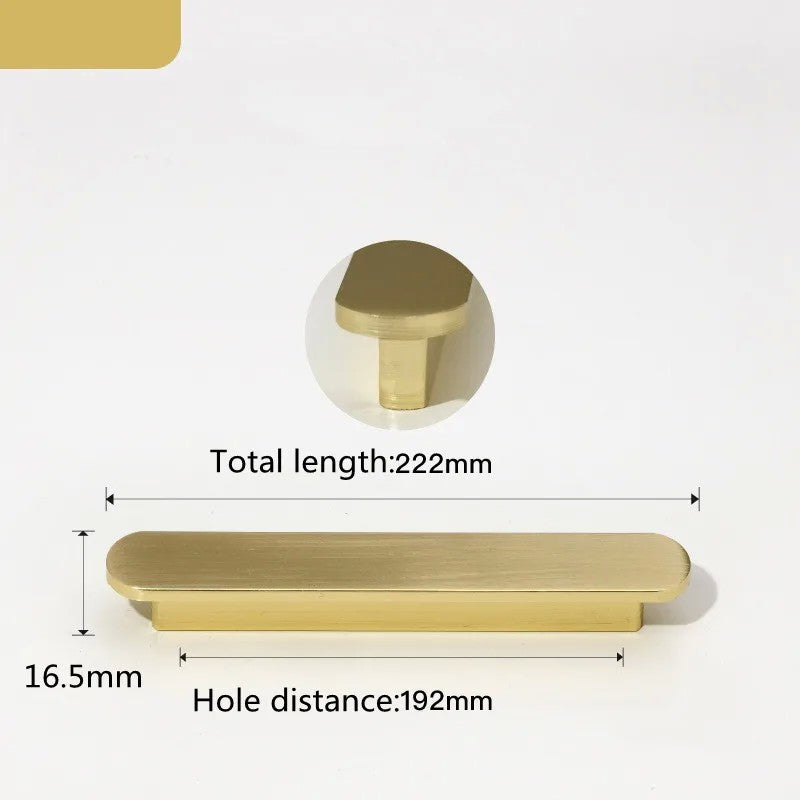 KK & FING-Long Ouro Escovado Maçanetas Móveis, Liga de Alumínio, Armário