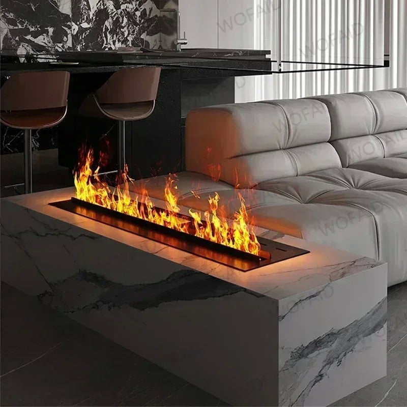 Lareira atomizada 3d com chama de vapor colorida eco casa inteligente interior d