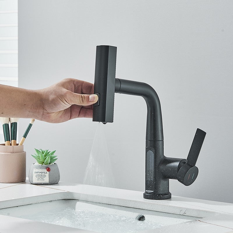 Torneira para lavatório com display digital inteligente, 3 funções, Puxe o Bi