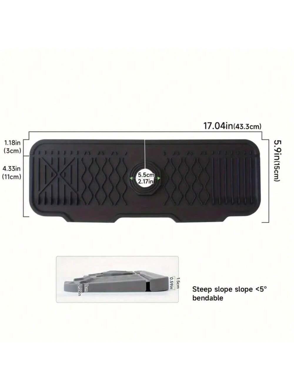 Tapete de respingo de silicone para torneira de cozinha, tapete de drenagem de p