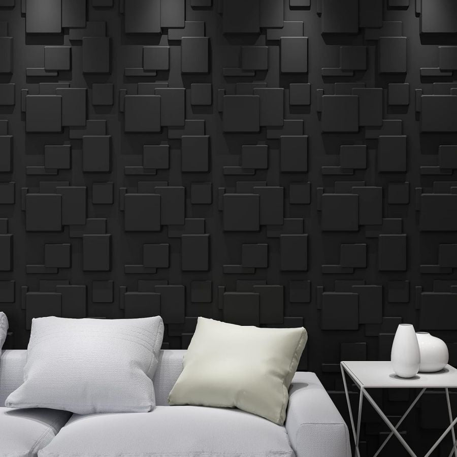 Painel de parede texturizado 3D KUUJOJOJO para decoração de parede interna, ad