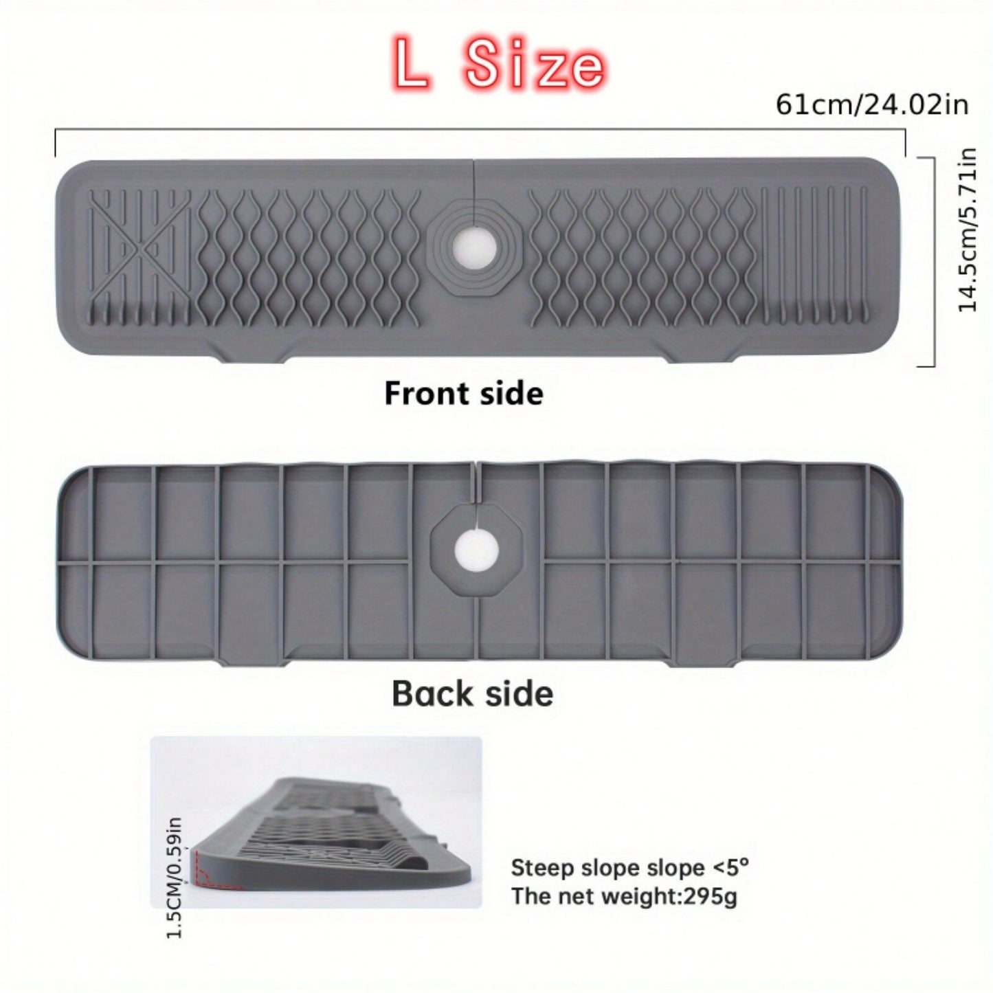 Tapete de respingo de silicone para torneira de cozinha, tapete de drenagem de p