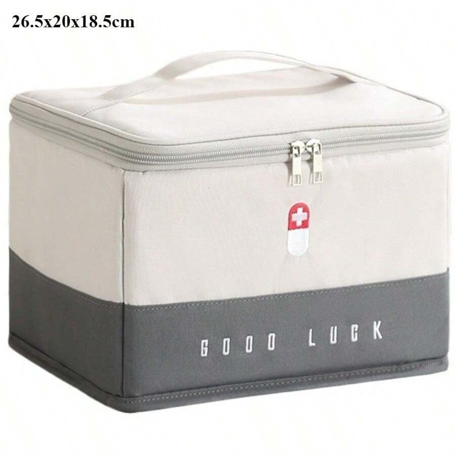 Bolsa médica portátil para viagem, kit de primeiros socorros à prova d'água, grande capacidade, organizador de armazenamento de medicamentos, bolsa de emergência para acampamento