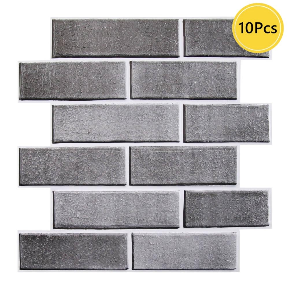1/10pcs adesivo de parede 3d auto-adesivo painel de parede de tijolo falso casca