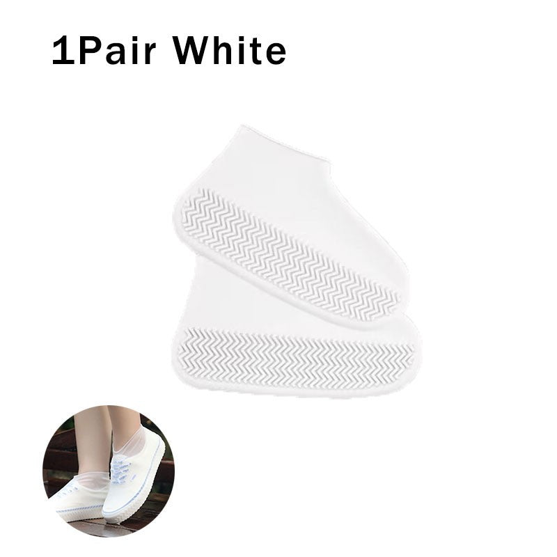 Capa reutilizável para sapatos de chuva, à prova d'água, silicone, uso ao