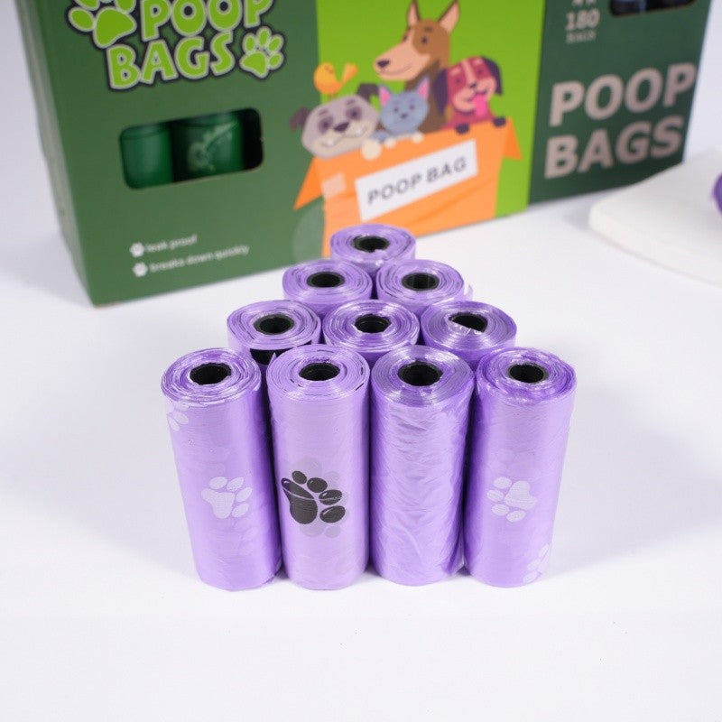 10 rolos de sacos de lixo para animais de estimação com estampa de pata, sacos