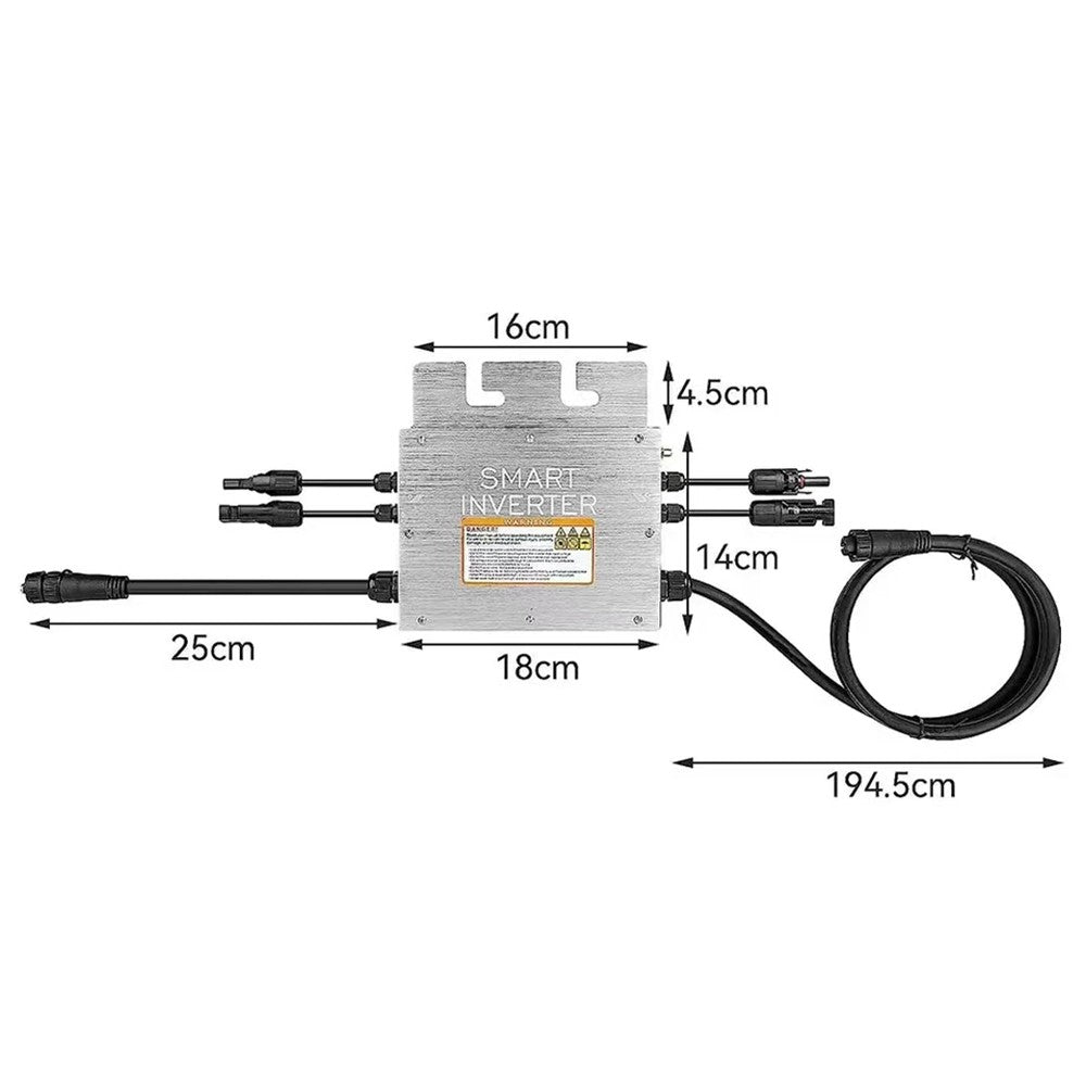 Tensão de entrada fotovoltaica 20 ~ 60v saída ac 110v/230v automática 600w/70