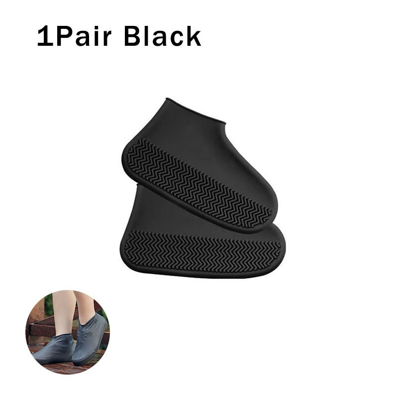 Capa reutilizável para sapatos de chuva, à prova d'água, silicone, uso ao