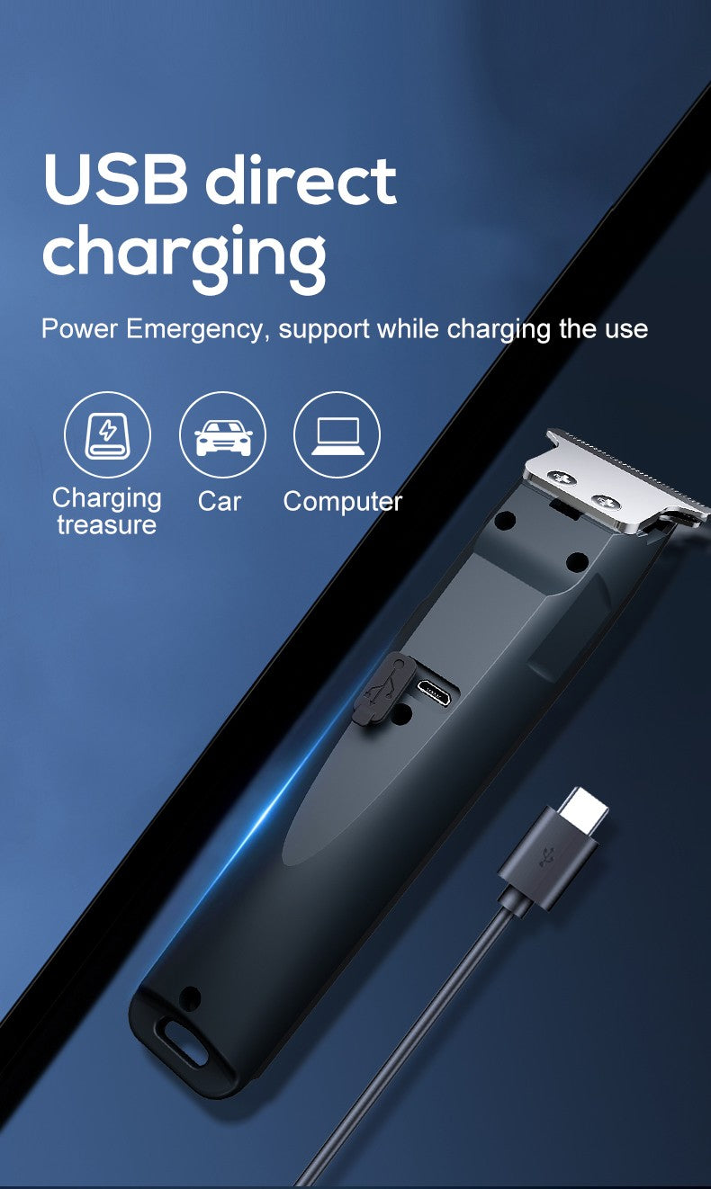 Design de cabeça de corte ajustável com carregamento USB para máquina de cort