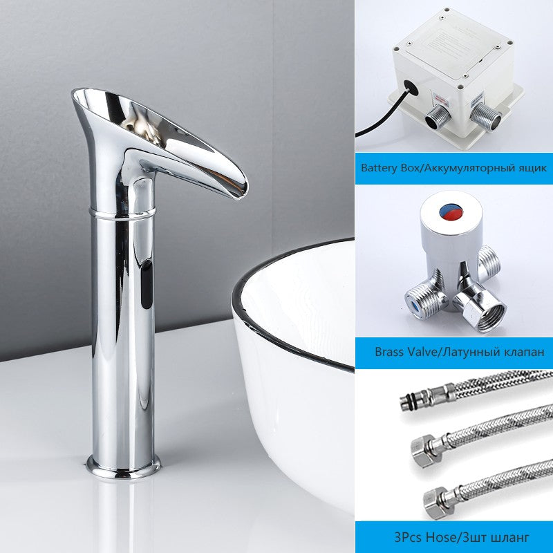 OXG Latão Sensor Inteligente Cachoeira LED Torneira Da Bacia, Sensor Automátic