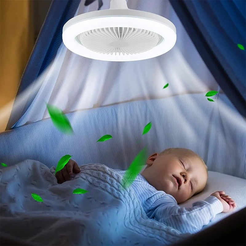 Ventilador de teto inteligente 3 em 1 com lâmpada de iluminação com controle