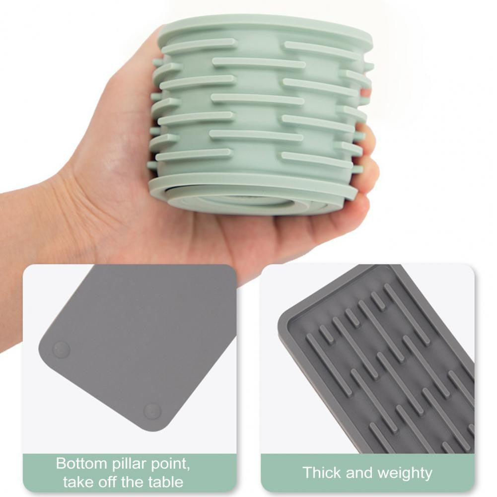 Almofada de drenagem retangular de silicone, tapete de superfície superior para
