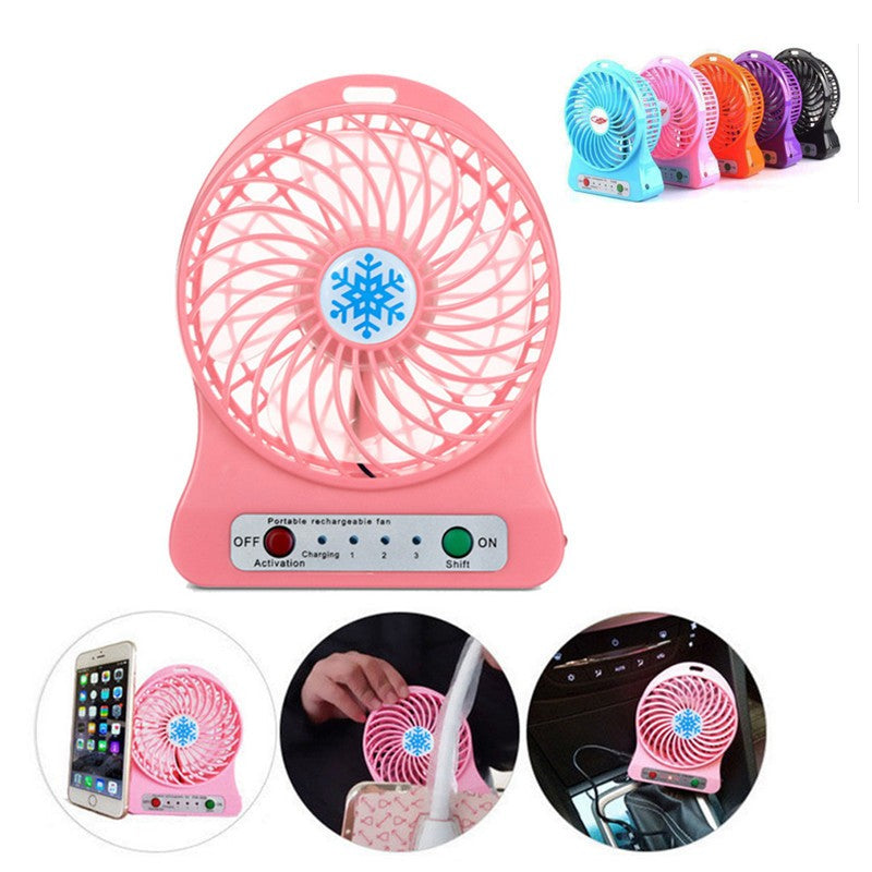 Mini pequeno ventilador de carregamento usb portátil dormitório escritório pe
