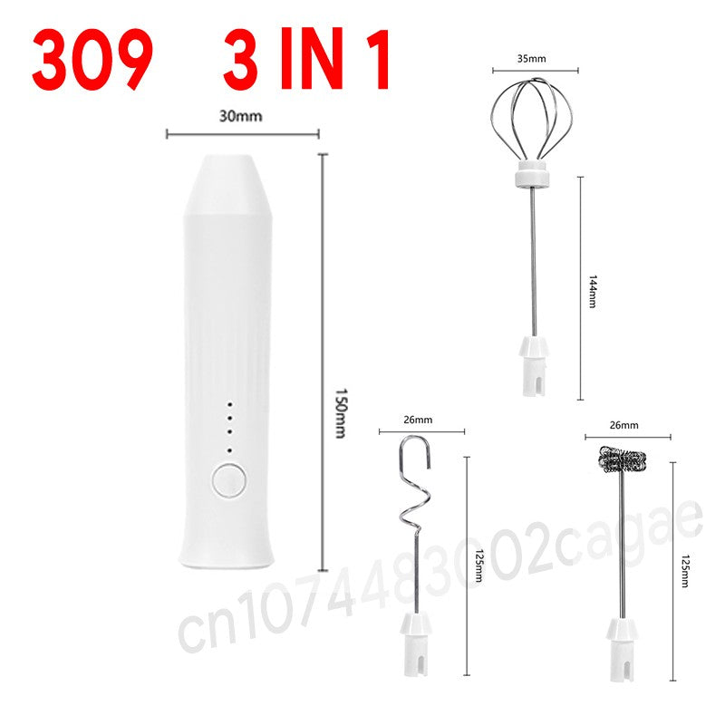 Mini batedor de café recarregável usb, 3 velocidades, máquina de espuma, café, leite, alça elétrica, liquidificador, batedor de ovos, ferramentas de cozinha quentes