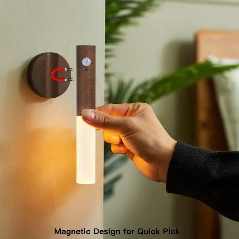 Sensor de movimento inteligente luz noturna led recarregável lâmpada de parede