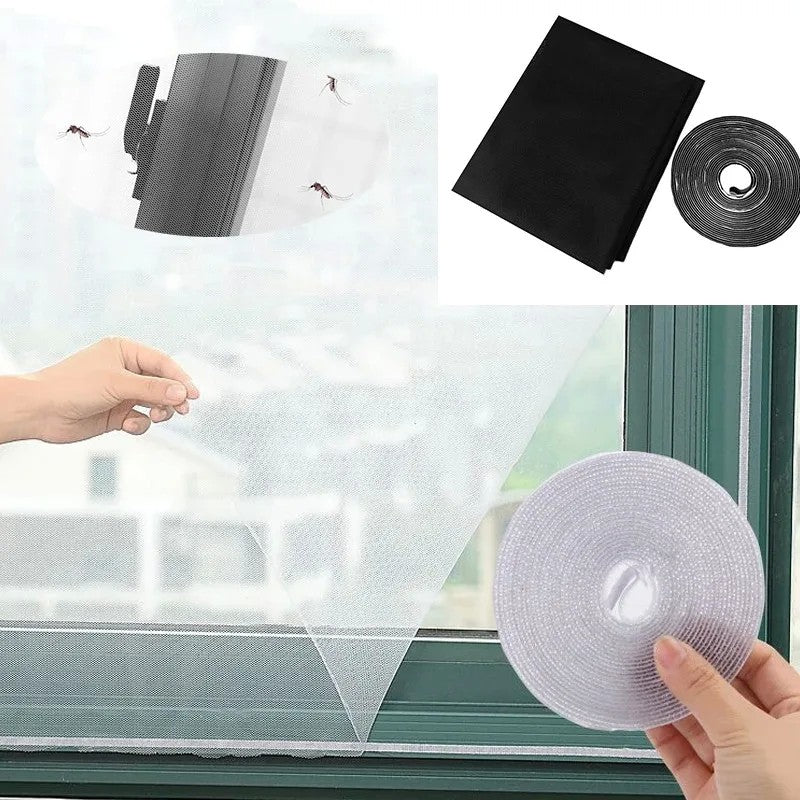 Diy mosquiteiro auto-adesivo interior anti-insetos mosca tela cortinas janela ne
