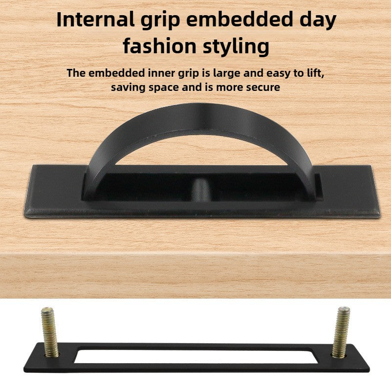 Tatami liga de zinco escondida alças porta embutida puxar capa piso armário li