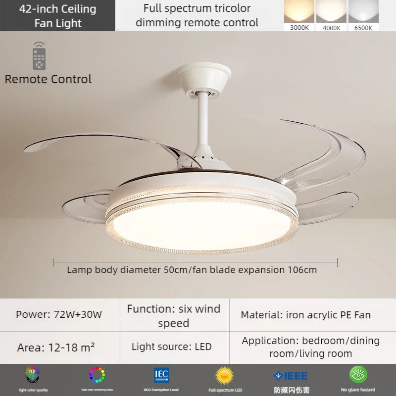 Moderno nórdico led ventiladores de teto com luzes decoração para casa vento