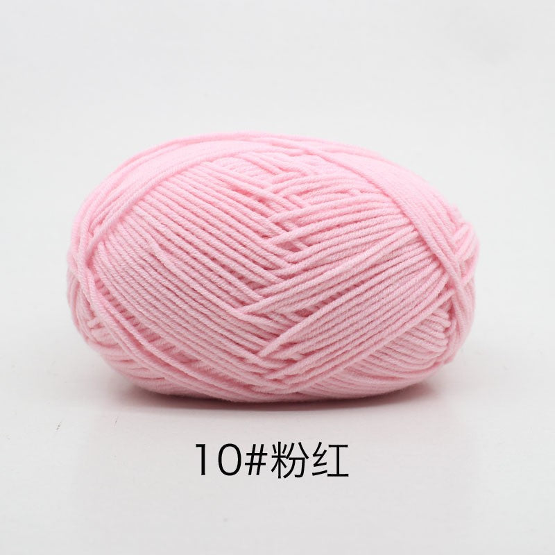 40-50 g/conjunto 4 camadas de algodão de leite (80%) fio de tricô bordado ting