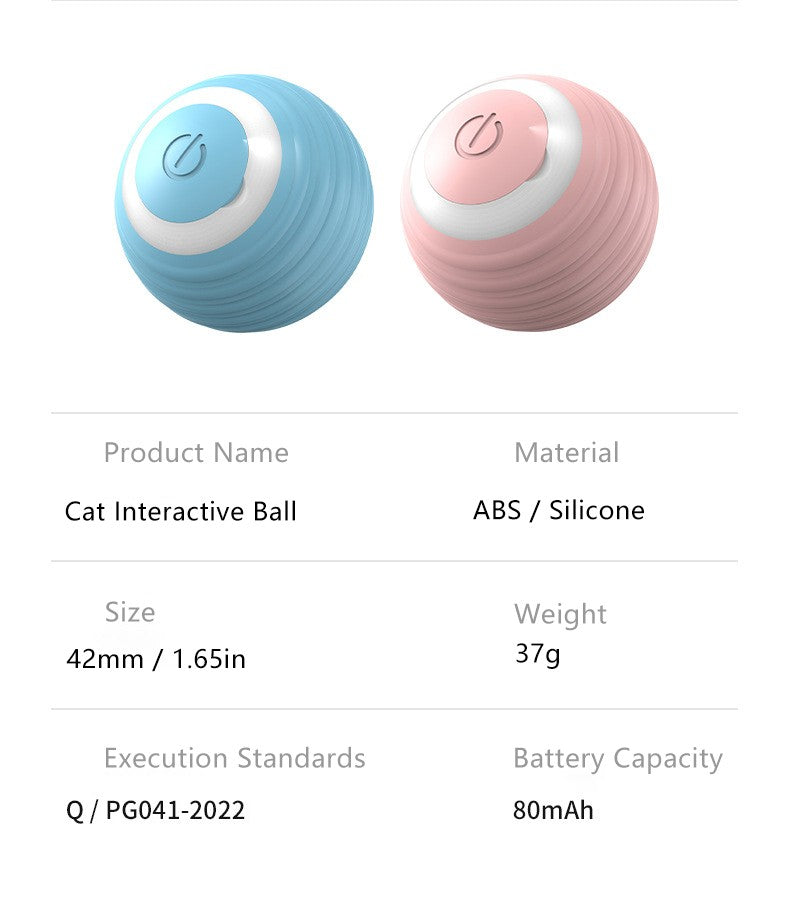 Gato bola interativa inteligente gato brinquedos interior automático rolamento