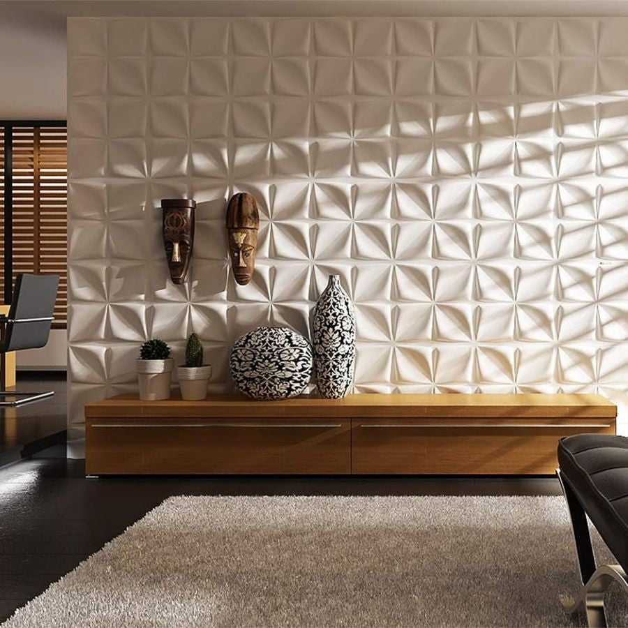 Painel de parede texturizado 3D KUUJOJOJO para decoração de parede interna, ad