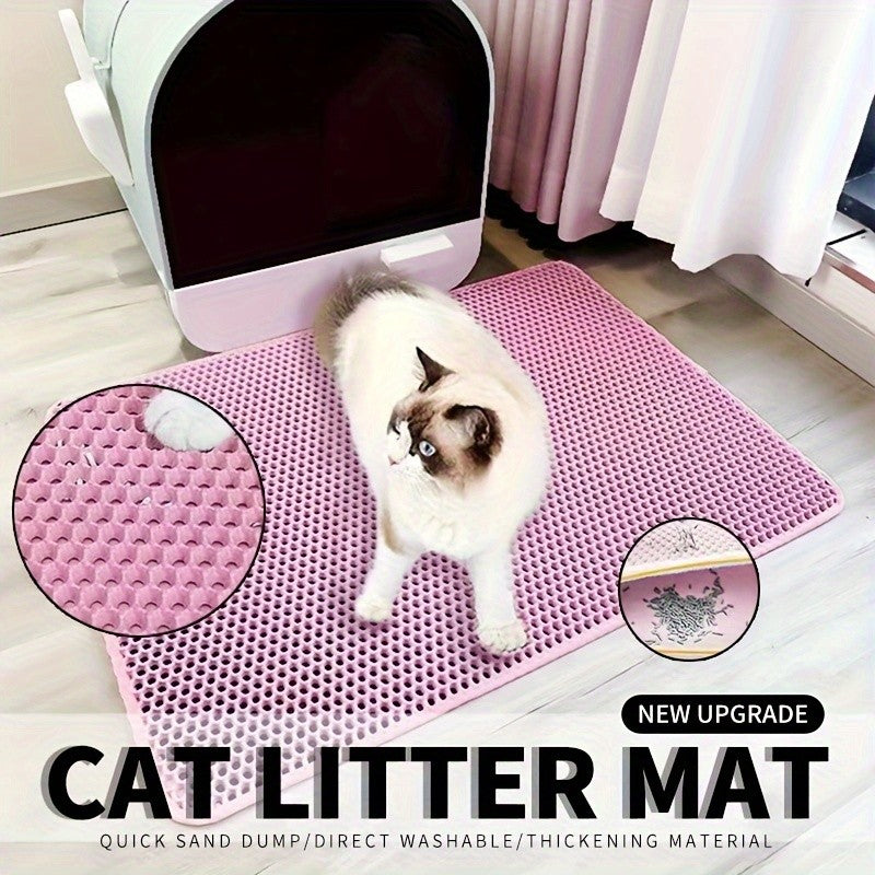 Tapete de areia para gatos de tamanho grande, design avançado de favo de mel de