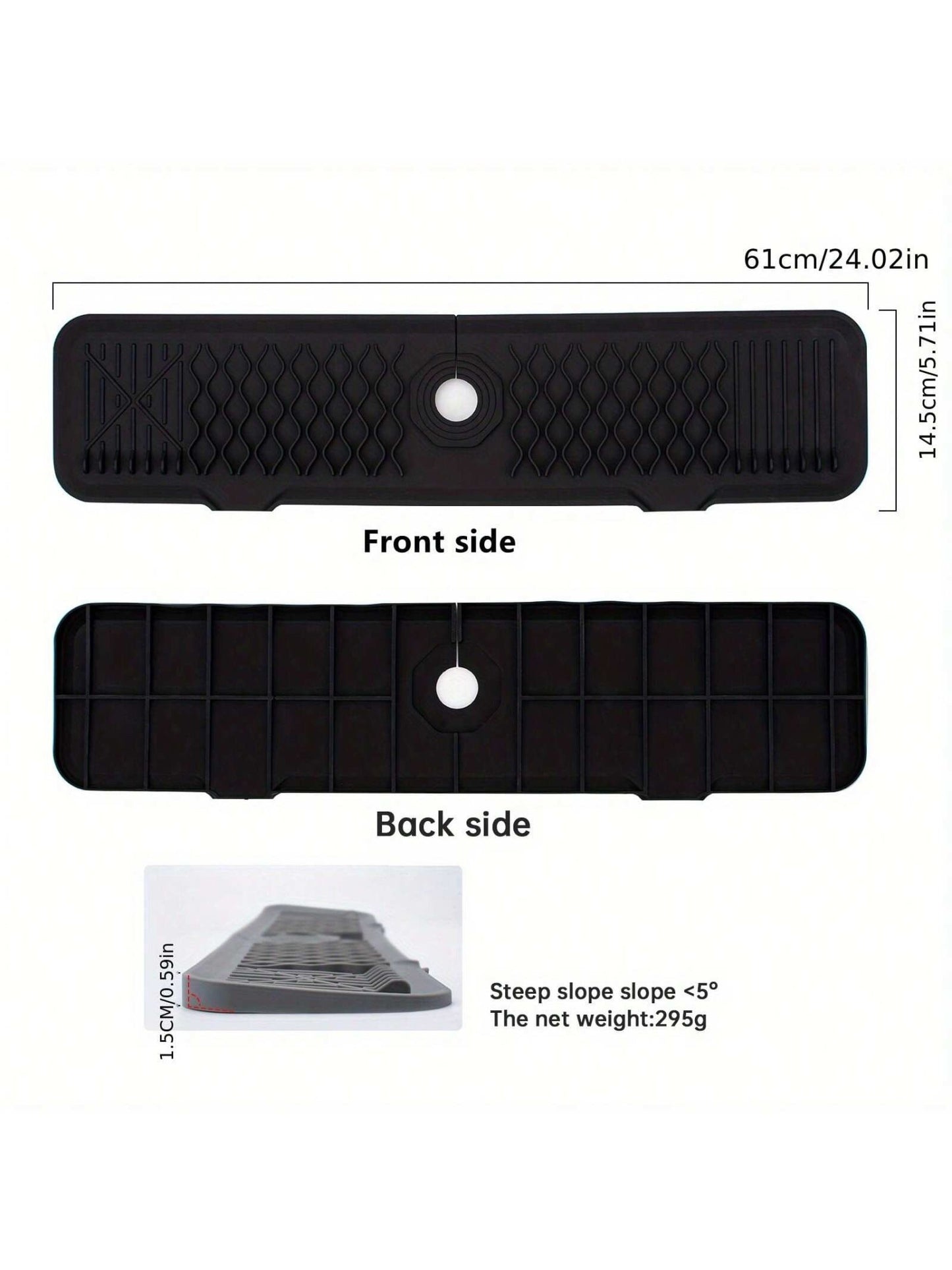 Tapete de respingo de silicone para torneira de cozinha, tapete de drenagem de p