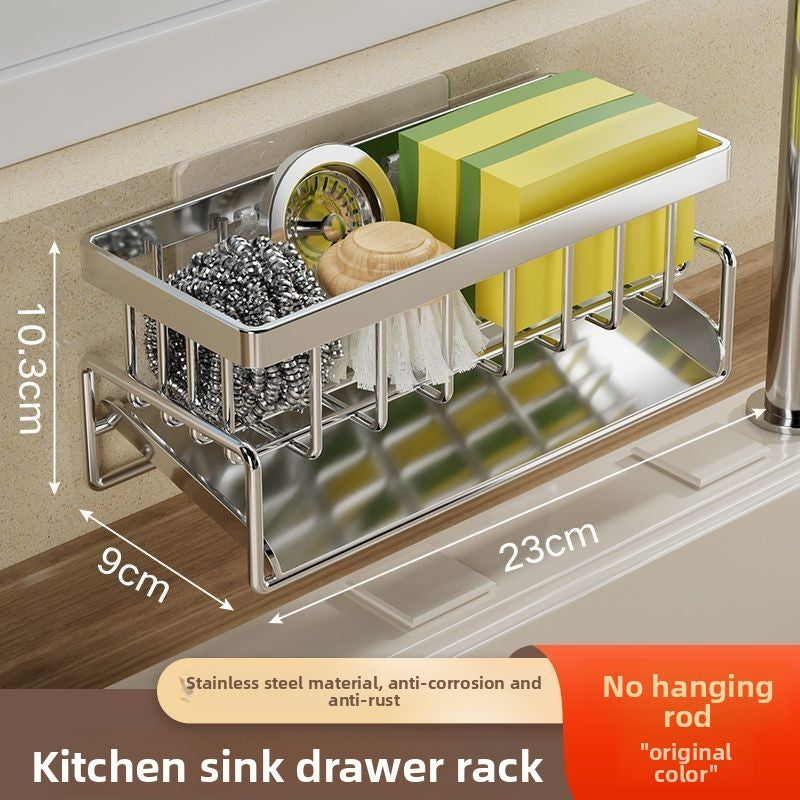 Rack de armazenamento multifuncional para bancada de pia de cozinha