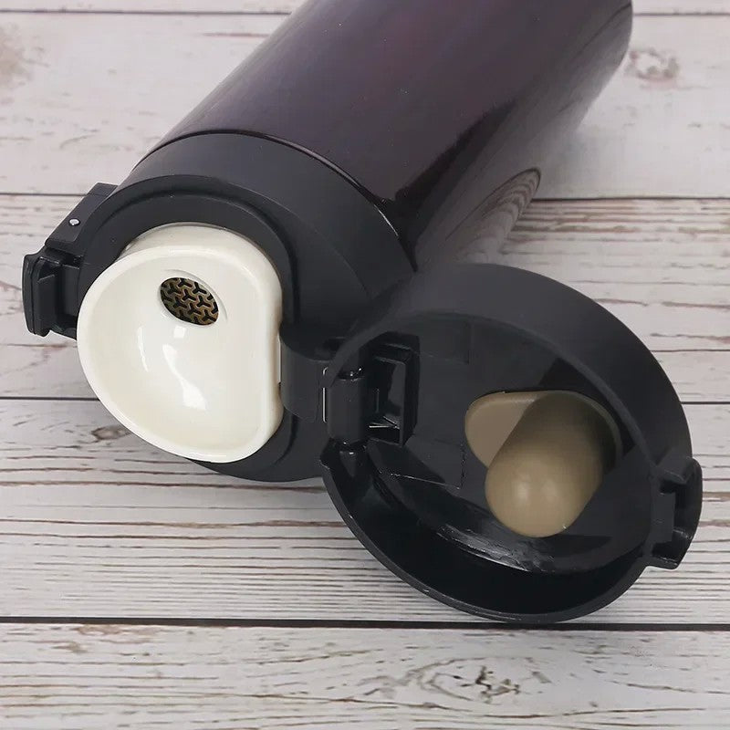 Garrafa térmica à prova de vazamento, caneca térmica de 380/510ml, parede dup