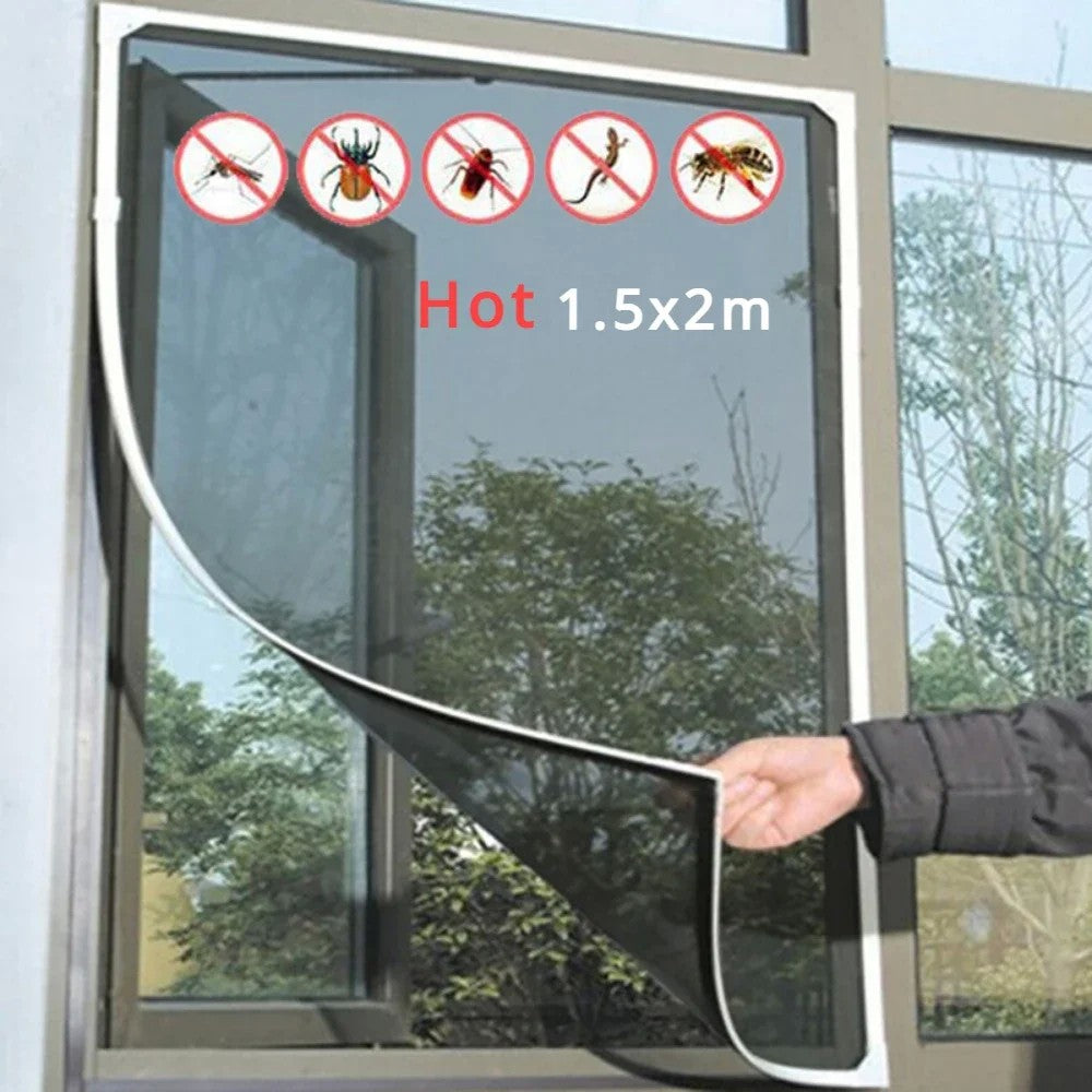 Diy mosquiteiro auto-adesivo interior anti-insetos mosca tela cortinas janela ne