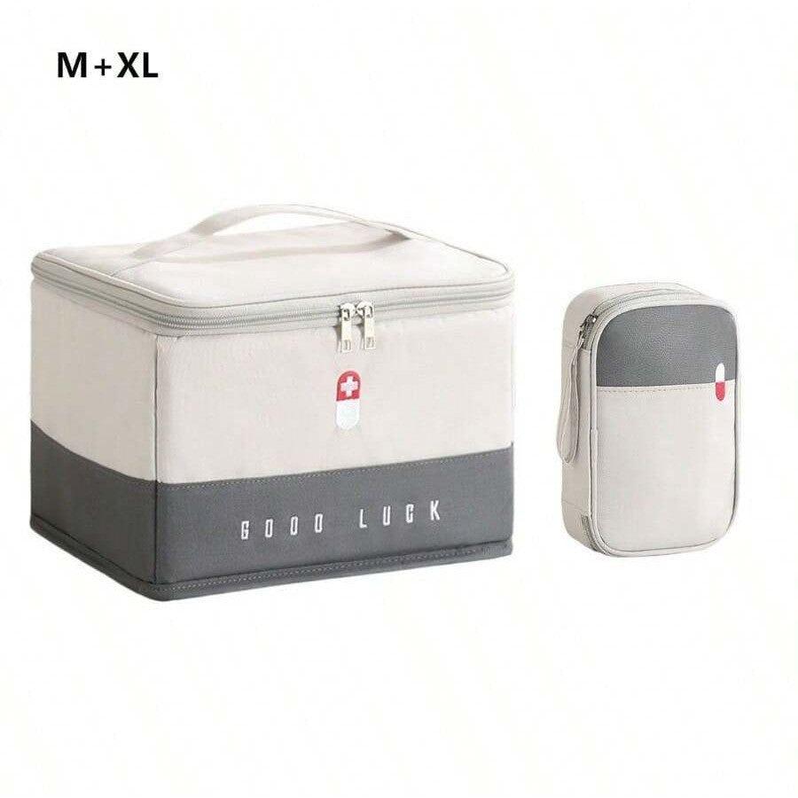 Bolsa médica portátil para viagem, kit de primeiros socorros à prova d'água, grande capacidade, organizador de armazenamento de medicamentos, bolsa de emergência para acampamento