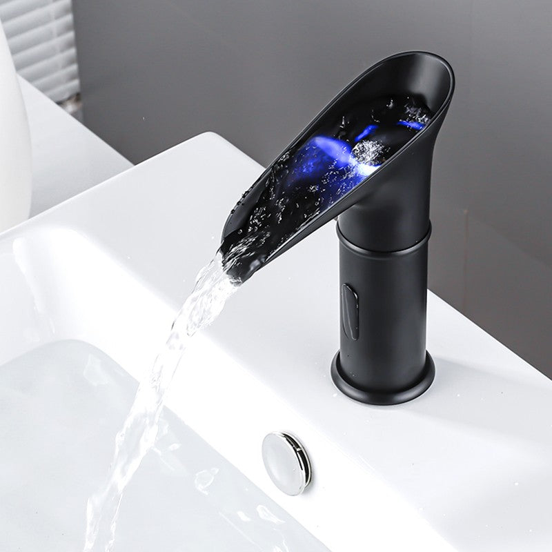 OXG Latão Sensor Inteligente Cachoeira LED Torneira Da Bacia, Sensor Automátic