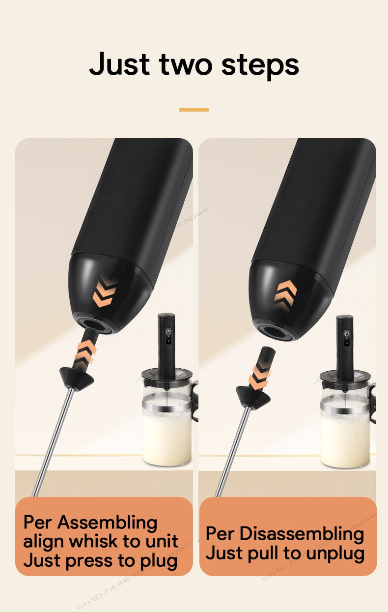 Mini batedor de café recarregável usb, 3 velocidades, máquina de espuma, café, leite, alça elétrica, liquidificador, batedor de ovos, ferramentas de cozinha quentes