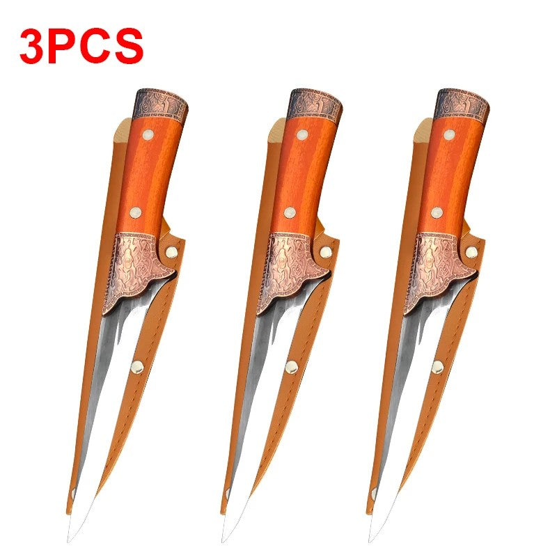 Faca de desossa de aço inoxidável, faca de cozinha, cutelo, carne, frutas, pei