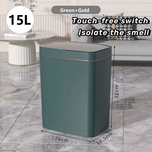 Lixeira inteligente de 15l, automaticamente sem toque, sensor inteligente, detec