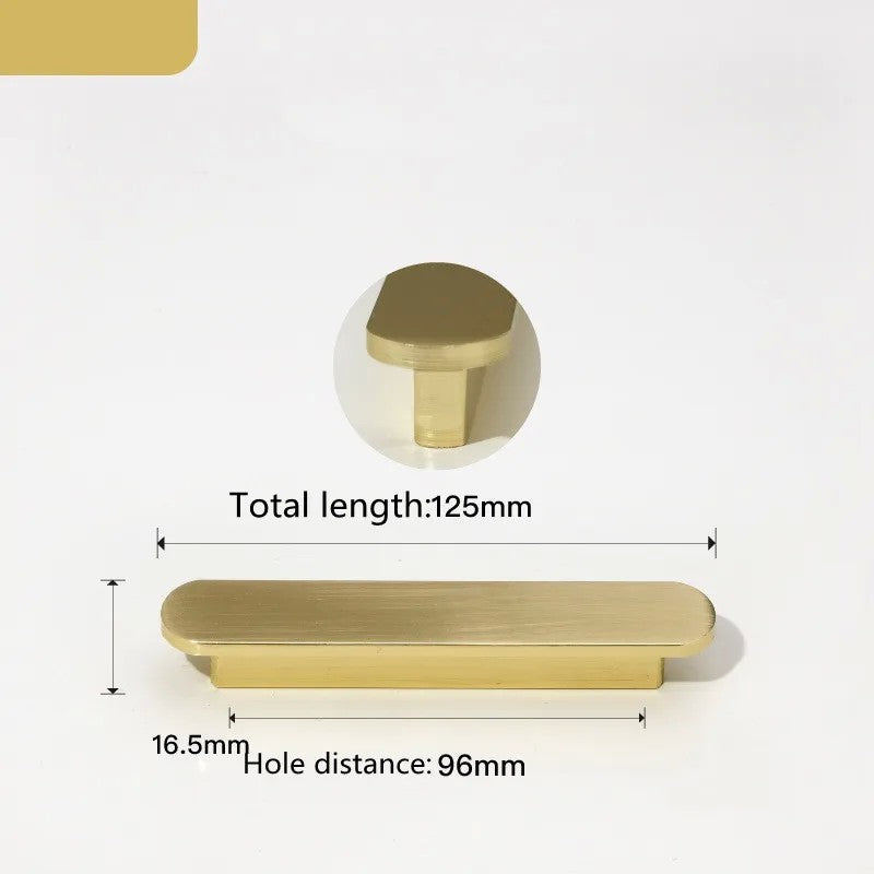 KK & FING-Long Ouro Escovado Maçanetas Móveis, Liga de Alumínio, Armário