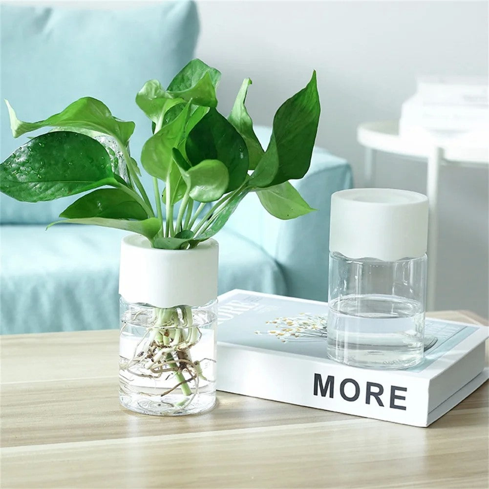 Mini vaso de flores hidropônico, vaso de decoração para casa, imitação de v
