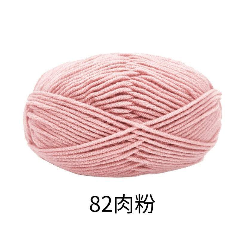 40-50 g/conjunto 4 camadas de algodão de leite (80%) fio de tricô bordado ting