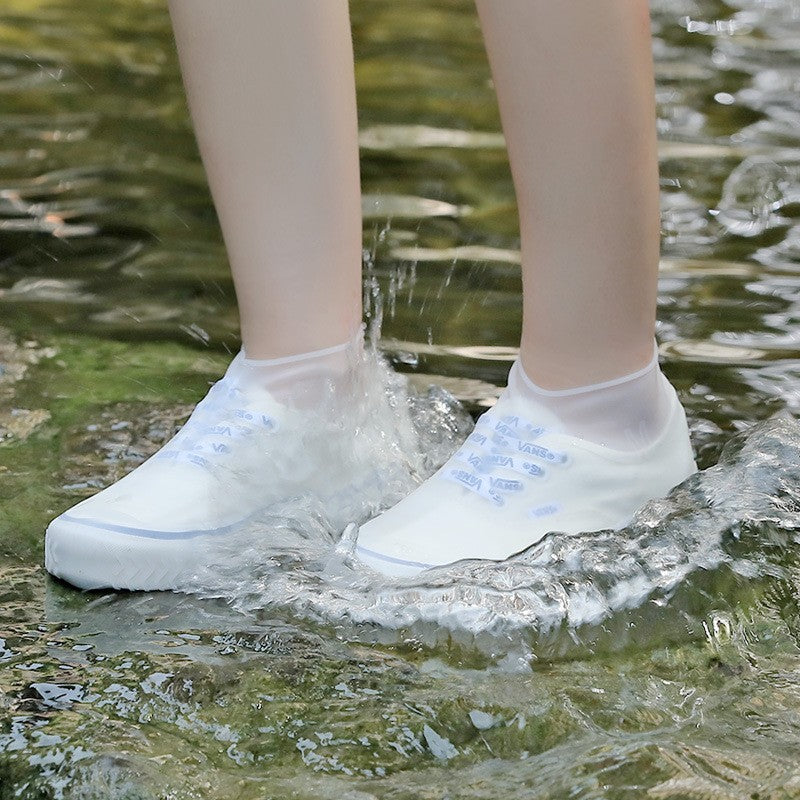Capa reutilizável para sapatos de chuva, à prova d'água, silicone, uso ao