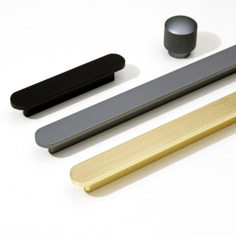 KK & FING-Long Ouro Escovado Maçanetas Móveis, Liga de Alumínio, Armário