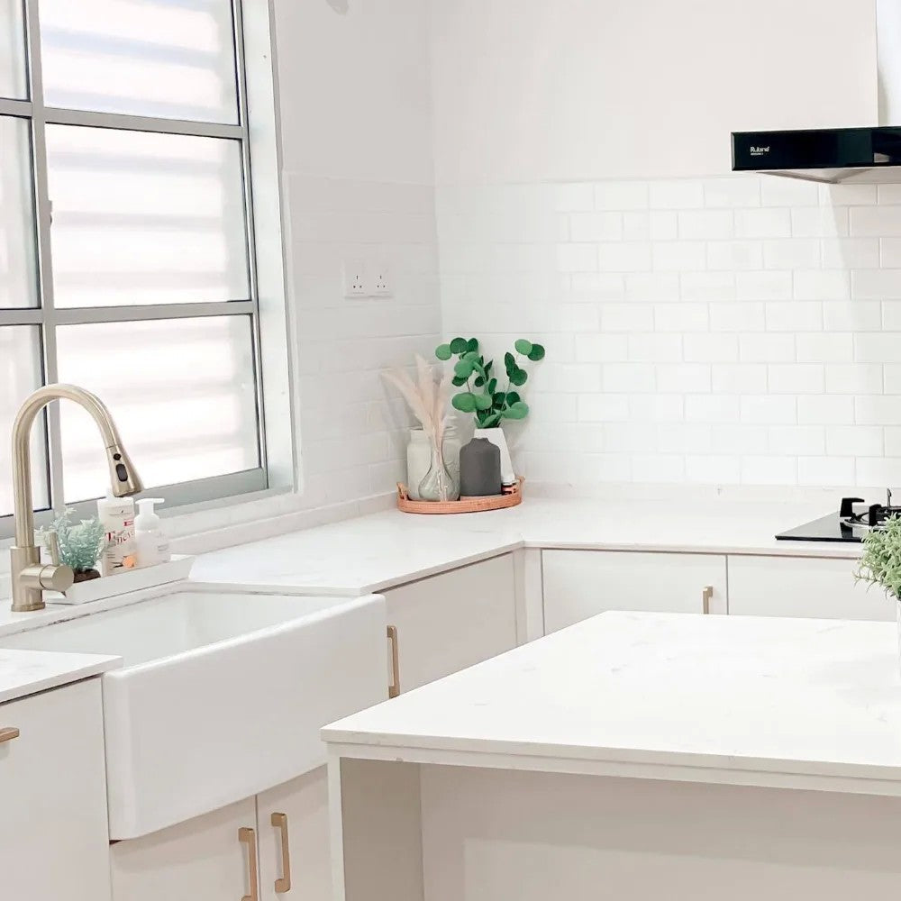 Pia de cerâmica americana retrô, pia de bancada, pia grande embutida de cozinh